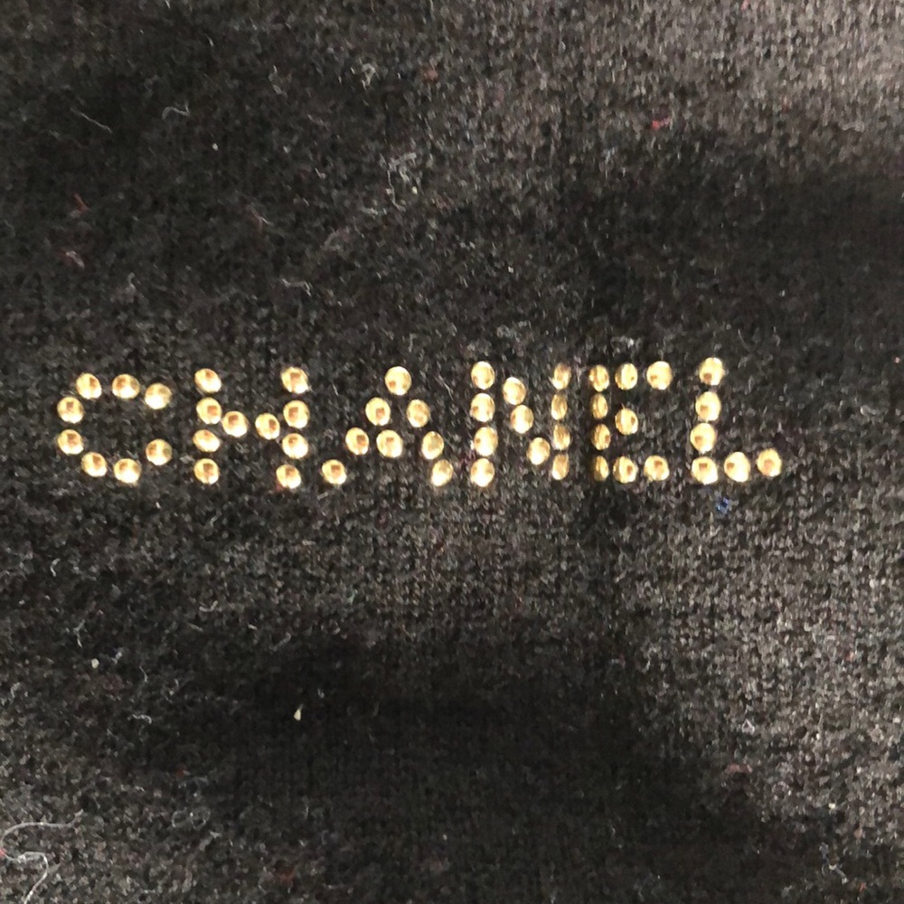 Chanel long sleeve top uniform in black/gold